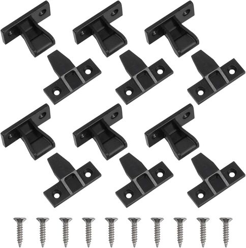 Ipetboom 10pcs Furniture Panel Connectors - Nylon Push On Fittings for Furniture Panel Joints Cabinet Corner Connection Buckles with Screws - Fast Easy Install Cabinet Wardrobe Hardware in Saudi Arabia