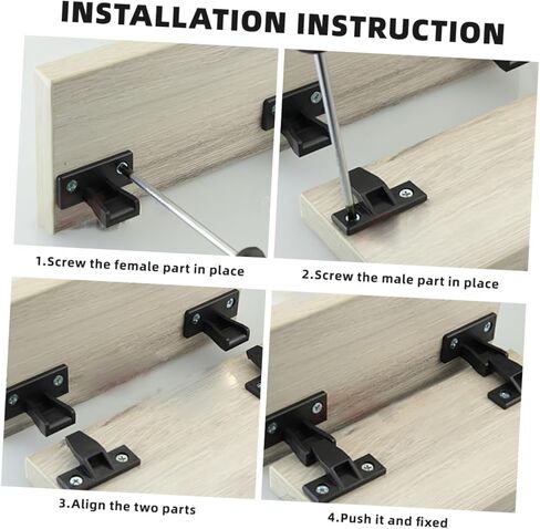 Ipetboom 10pcs Furniture Panel Connectors - Nylon Push On Fittings for Furniture Panel Joints Cabinet Corner Connection Buckles with Screws - Fast Easy Install Cabinet Wardrobe Hardware in Saudi Arabia