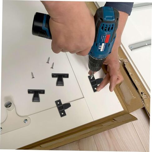 Ipetboom 10pcs Furniture Panel Connectors - Nylon Push On Fittings for Furniture Panel Joints Cabinet Corner Connection Buckles with Screws - Fast Easy Install Cabinet Wardrobe Hardware in Saudi Arabia