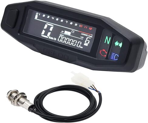 عداد المسافات الوقود متر rpm عداد عالمي رقمي عداد المسافات دراجة نارية متر أداة ل KR200 in Kuwait