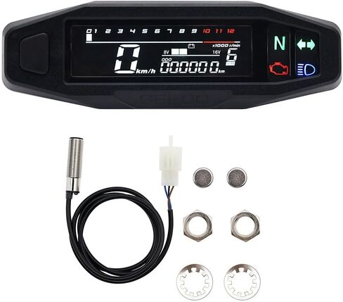عداد المسافات الوقود متر rpm عداد عالمي رقمي عداد المسافات دراجة نارية متر أداة ل KR200 in Kuwait
