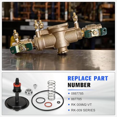 1" 0887785/RK 009M2-VT Total Relief Valve Repair Kit Assembly Compatible with 1 in LF009M2 009M2 Backflow Preventers & 009 LF009 Reduced Pressure Zone Assemblies, Replace RK-009 887785 in Saudi Arabia