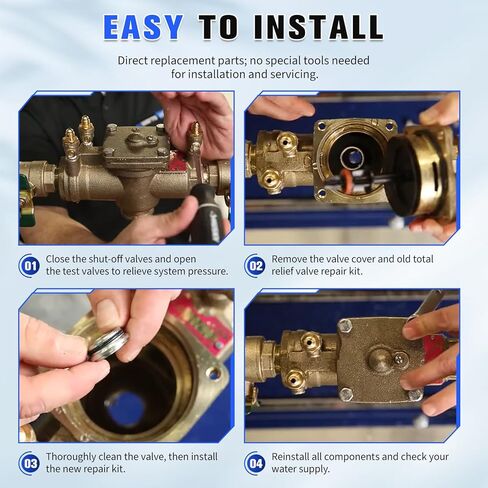 1" 0887785/RK 009M2-VT Total Relief Valve Repair Kit Assembly Compatible with 1 in LF009M2 009M2 Backflow Preventers & 009 LF009 Reduced Pressure Zone Assemblies, Replace RK-009 887785 in Saudi Arabia