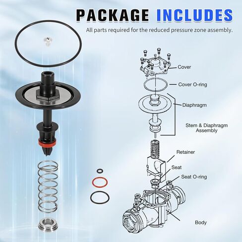 1" 0887785/RK 009M2-VT Total Relief Valve Repair Kit Assembly Compatible with 1 in LF009M2 009M2 Backflow Preventers & 009 LF009 Reduced Pressure Zone Assemblies, Replace RK-009 887785 in Saudi Arabia