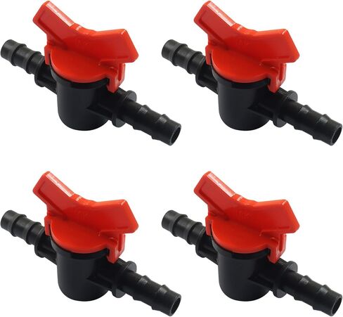 4Pcs 1/4Inch Drip Irrigation Switch Valve, Barbed Ball Valve Shut-Off Switch with Hose Barb for Agricultura Garden in Saudi Arabia