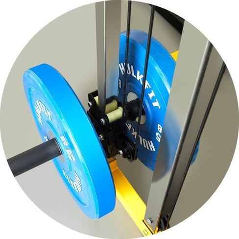 Fitvids Yellow & Black Cable Crossover Attachments for Home Gym, PEC Fly Machine Arms for Power Rack in Saudi Arabia