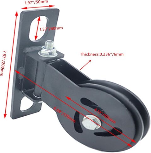 MARLANG Cable Pulley System for Squat Rack 180° Rotating Pulley Attachment M14 Bolts Fits Φ16-26mm Racks Smith Machine,LAT Pulldown & Row Workouts Home Gym Strength Training in Saudi Arabia