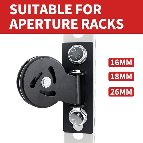 MARLANG Cable Pulley System for Squat Rack 180° Rotating Pulley Attachment M14 Bolts Fits Φ16-26mm Racks Smith Machine,LAT Pulldown & Row Workouts Home Gym Strength Training in Saudi Arabia