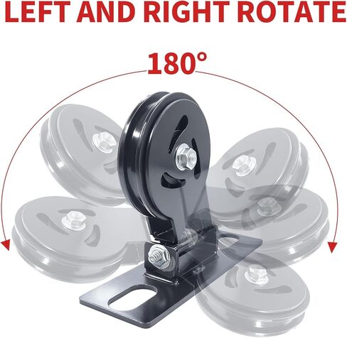 MARLANG Cable Pulley System for Squat Rack 180° Rotating Pulley Attachment M14 Bolts Fits Φ16-26mm Racks Smith Machine,LAT Pulldown & Row Workouts Home Gym Strength Training in Saudi Arabia
