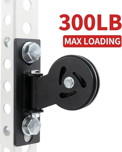 MARLANG Cable Pulley System for Squat Rack 180° Rotating Pulley Attachment M14 Bolts Fits Φ16-26mm Racks Smith Machine,LAT Pulldown & Row Workouts Home Gym Strength Training in Saudi Arabia