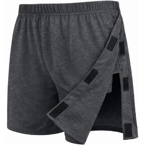 Men's Tear Away Shorts Post Surgery Short Hook and Loop Side Open 5 Inch Adaptive Recovery Shorts with Pockets S-3XL in Saudi Arabia