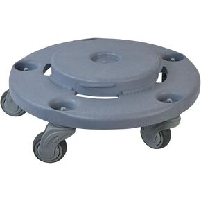 Janico 1041 Quiet Trash Can Dolly، عجلات لا تترك علامات، مستديرة، 18 بوصة × 18 بوصة × 6 بوصة، رمادي in Saudi Arabia