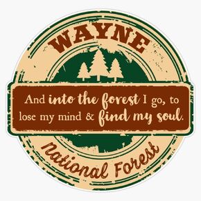 Wayne National Forest Vinyl Bumper Sticker Decal Waterproof 5" in Kuwait