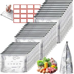 Reusable Aluminum Foil Sealable Storage Bags - Foil Sealable Bags for Food, Vegetables, Fruit, Meat, Snacks, Bread, Seafood Preservation in Saudi Arabia