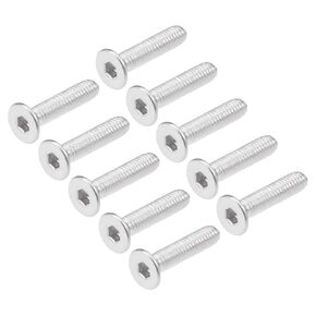50 Pcs M5-0.8 x 6mm Flat Head Socket Cap Screws Bolts, Stainless Steel 18-8 (304), Bright Finish, Allen Socket Drive,Machine Screws Inner Hex Screw Fasteners Bolts in Kuwait