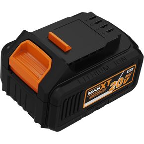 حزمة بطارية MAXXT 20V 2.0Ah، منتجات MAXXT المتوافقة، توفر قدرة تحمل طويلة الأمد، استخدام شحن سريع (برتقالي، 2.0Ah) in Kuwait