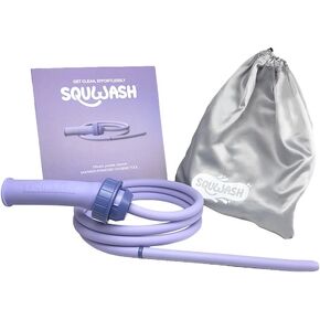 Squwash® Portable Shower Douche, Patented Slip-On Connector with Silicone Tip & Hose – Shower-Powered Hygiene Tool with Travel Bag in Saudi Arabia