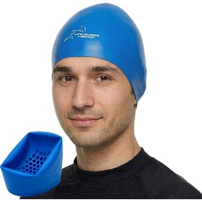 Hammer Head Swim Cap for Safety and Speed with Honeycomb Impact Technology - Reduce Frontal Drag - One Year No-Rip Guarantee in Saudi Arabia