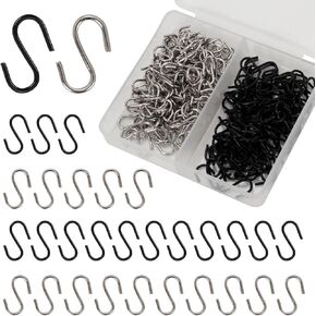 200 Pcs Mini S Hooks, 1/2 Inch Metal S-Shaped Hangers for Crafts, Jewelry, Ornaments, Keychains, Necklaces - Durable & Versatile Hanging Hooks in Saudi Arabia