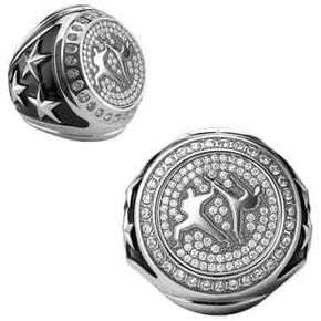 Silver Martial Arts/Karate Bling Ring - Trophy Rings for Martial Arts/Karate & Award gift for champions in Saudi Arabia