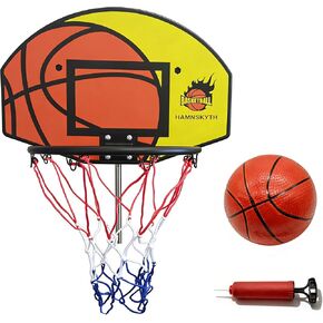 Trampoline Basketball Hoop, Fits Most Straight & Curved Poles, with Stainless Steel Angle-Adjustable Mounting Base, Includes Mini Basketball & Pump in Saudi Arabia