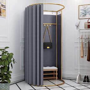 Clothing Store Fitting Room, Portable Temporary Mobile Privacy Protection Dressing Room, Privacy Screen Partition for Office Outdoor Activity and The Mall, Easy to Install, 37.4x39.3x78.7in ( Color : in Saudi Arabia