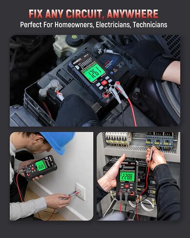 KAIWEETS 3-in-1 Multimeter & Cable Tracer Kit, Auto-Ranging Digital Multimeter with True RMS 4000 Counts, RJ45/RJ11 Wire Tracing & NCV Voltage Detector for Electricians, Home DIY & Auto Repair KMF-01 in Saudi Arabia
