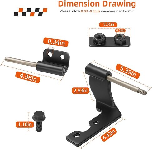 Half Door Hinge Hardware Kit for Polaris Ranger 1000 Crew XP Northstar 2018-2025 2207709 in Saudi Arabia