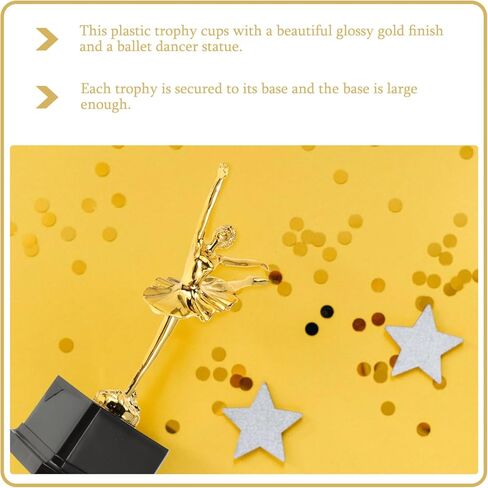SEWACC Ballet Trophy Cup, Golden Ballet Dance Award Trophy for Dance Competition, Plastic Trophies for Party Favors, 7.87 Inch in Saudi Arabia