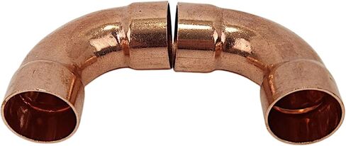 3/4 Inch Copper Elbow Fitting Long Turn 90 Degree for Smooth Flow, Premium HVAC Copper Connector and Plumbing Solder Fitting for Refrigeration, A/C, and Heat Pump Systems, 2-Pack Durable Set in Saudi Arabia