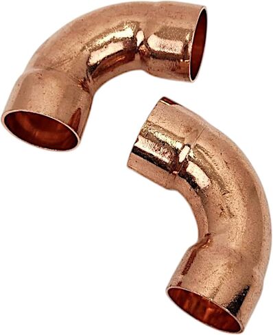 3/4 Inch Copper Elbow Fitting Long Turn 90 Degree for Smooth Flow, Premium HVAC Copper Connector and Plumbing Solder Fitting for Refrigeration, A/C, and Heat Pump Systems, 2-Pack Durable Set in Saudi Arabia