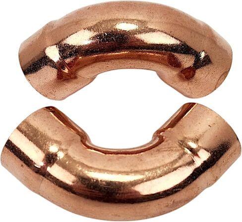 3/4 Inch Copper Elbow Fitting Long Turn 90 Degree for Smooth Flow, Premium HVAC Copper Connector and Plumbing Solder Fitting for Refrigeration, A/C, and Heat Pump Systems, 2-Pack Durable Set in Saudi Arabia