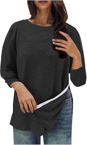 Urlightfre Shoulder Surgery Shirts for Women Post Rotator Cuff Tear Away Snap Front 3/4 Sleeve Chemo Port Adaptive Clothing in Saudi Arabia