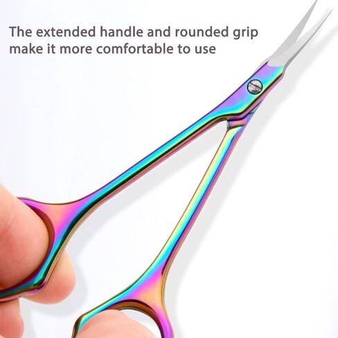 Cuticle Scissors for Trimming Nail Cuticles, Stainless Steel Tools for Removing Dead Skin, Stainless Steel Nail Clippers with Agile Curved Tips for Nail Grooming. in Saudi Arabia