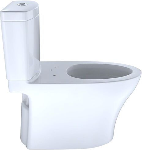 TOTO Aquia IV Two-Piece Elongated Dual Flush 1.28 and 0.9 GPF Skirted Toilet with CEFIONTECT, Cotton White - CST446CEMGN#01 in Saudi Arabia