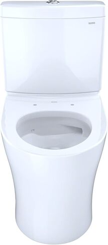 TOTO Aquia IV Two-Piece Elongated Dual Flush 1.28 and 0.9 GPF Skirted Toilet with CEFIONTECT, Cotton White - CST446CEMGN#01 in Saudi Arabia