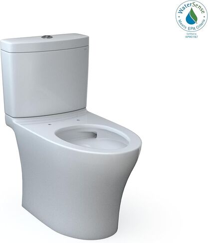 TOTO Aquia IV Two-Piece Elongated Dual Flush 1.28 and 0.9 GPF Skirted Toilet with CEFIONTECT, Cotton White - CST446CEMGN#01 in Saudi Arabia
