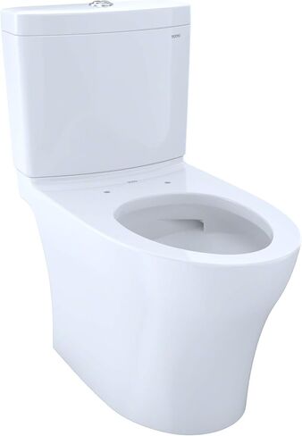 TOTO Aquia IV Two-Piece Elongated Dual Flush 1.28 and 0.9 GPF Skirted Toilet with CEFIONTECT, Cotton White - CST446CEMGN#01 in Saudi Arabia