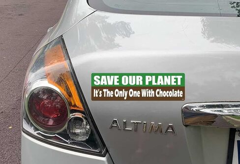 Gear Tatz - Save Our Planet، it's the Only One with Chocolate - ملصق ممتص للصدمات بيئي - 3 × 10 بوصة - صُنع باحترافية في الولايات المتحدة الأمريكية - ملصق من الفينيل in Saudi Arabia