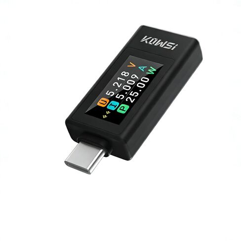 جهاز اختبار عداد الطاقة USB C، كاشف شاحن سريع من النوع C مع شاشة ملونة، مقياس رقمي متعدد 360 وات 30 فولت 12 أمبير لبنك الطاقة والهاتف والكمبيوتر المحمول والشاحن واختبار الكابلات in Kuwait