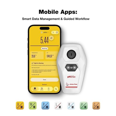 pH2Go - Digital pH Meter by Anton Paar - Glass-Free ISFET Sensor, Guided Calibration (ATC), High Accuracy, App Connected (iOS/Android) | Hydroponics, Aquarium, Pools, Water, Brewing, Winemaking in Saudi Arabia