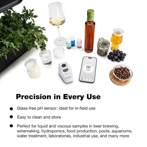 pH2Go - Digital pH Meter by Anton Paar - Glass-Free ISFET Sensor, Guided Calibration (ATC), High Accuracy, App Connected (iOS/Android) | Hydroponics, Aquarium, Pools, Water, Brewing, Winemaking in Saudi Arabia