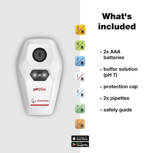 pH2Go - Digital pH Meter by Anton Paar - Glass-Free ISFET Sensor, Guided Calibration (ATC), High Accuracy, App Connected (iOS/Android) | Hydroponics, Aquarium, Pools, Water, Brewing, Winemaking in Saudi Arabia