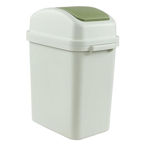1.8 Gallon Trash Can with Swing Lid, 7 L Plastic Swing Top Trash Can (Green), F in Saudi Arabia