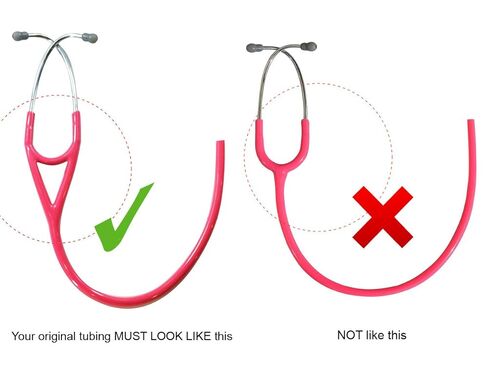 (سماعة الطبيب بكلتا الأذنين) أنبوب بديل من ريلاينس ميديكال متوافق مع سماعة الطبيب ليتمان لأمراض القلب III - TUBING (وردي نيون) in Kuwait
