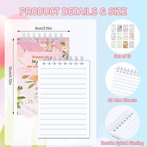 Wxiben Mini Dragon Notepads Gifts - 16 Pcs Dragon Party Favors for Women Men Cool Animal Spiral Pocket Notebooks for Office Rewards Birthday Party Decoration Supplies 3 x 3 Inch in Saudi Arabia
