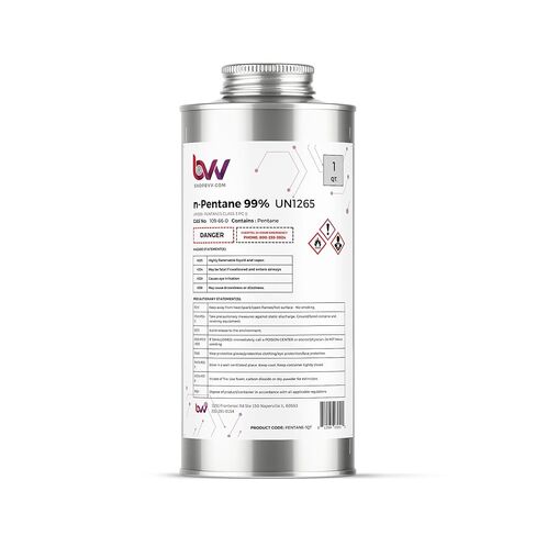 BVV N-Pentane 99% درجة مختبرية حجم 1 كوارت in Kuwait