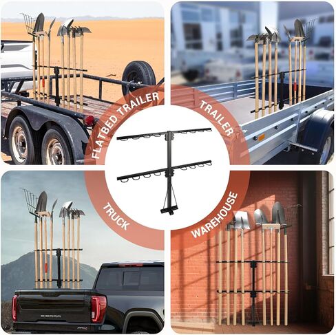 رف أدوات المقطورة المحسن من AugFir مع 8 فتحات للأدوات، وإكسسوارات المناظر الطبيعية شديدة التحمل، وقاعدة معززة، وحامل مجرفة، ورف أدوات للشاحنة in Kuwait