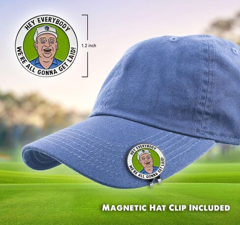 Pinsanity Funny Golf Ball Marker with Hat Clip – Novelty Golfing Accessory & Gift for Golfers in Saudi Arabia