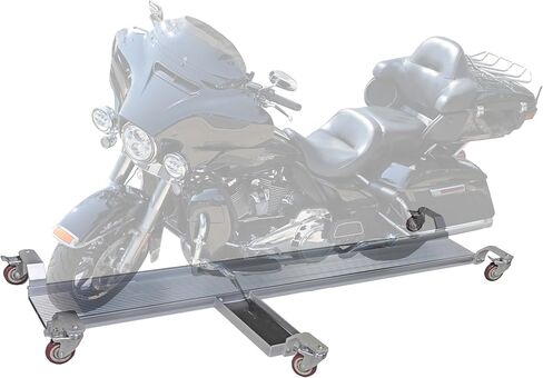 Extreme Max 5001.6515 Pro Series Aluminum Motorcycle Dolly with Adjustable Kickstand Tray and Locking Casters - 1500 lb. Capacity, 80" x 9" Track in Saudi Arabia